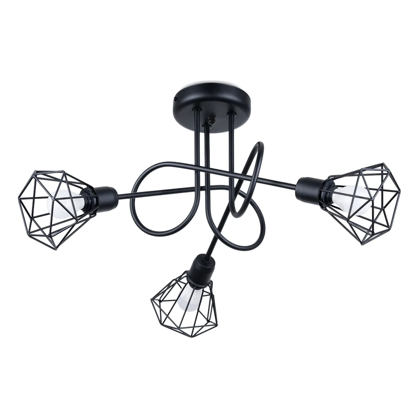 Plafondlamp Artemis 3-Lichts Zwart - Giga Meubel