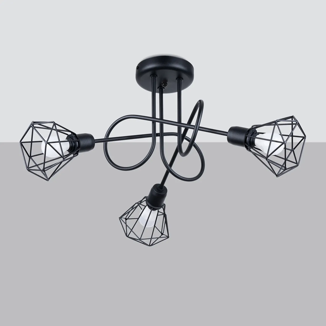 Plafondlamp Artemis 3-Lichts Zwart - Giga Meubel