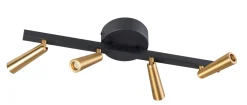Plafondlamp Barry Long 4-Lichts Messing - Giga Meubel