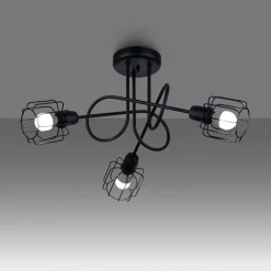Plafondlamp Beluci 3-Lichts Zwart - Giga Meubel