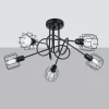 Plafondlamp Beluci 5-Lichts Zwart - Giga Meubel