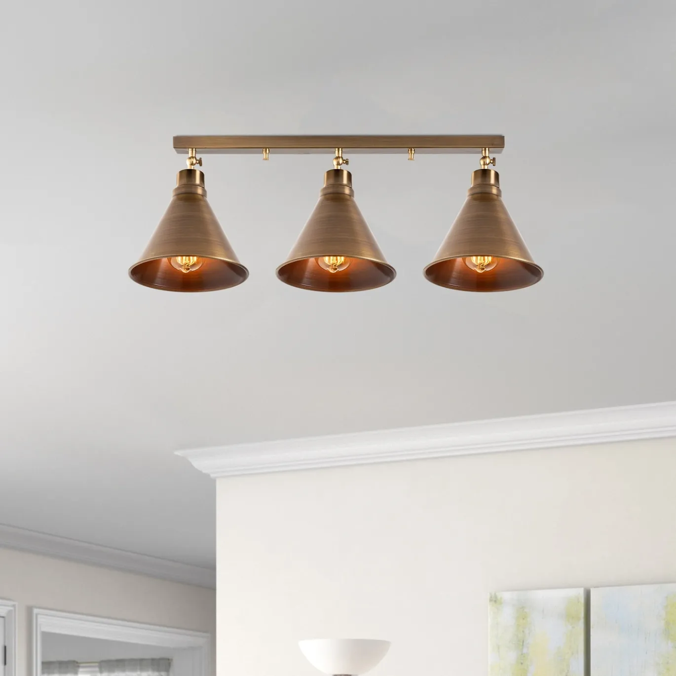 Plafondlamp Berceste 3-Lichts Goud