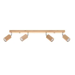 Plafondlamp Berg 4-Lichts Hout Naturel - Giga Meubel