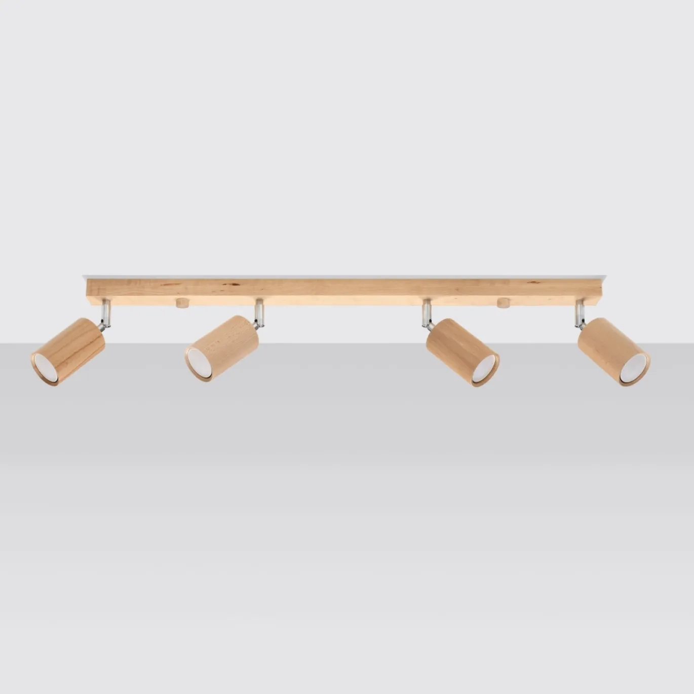 Plafondlamp Berg 4-Lichts Hout Naturel - Giga Meubel