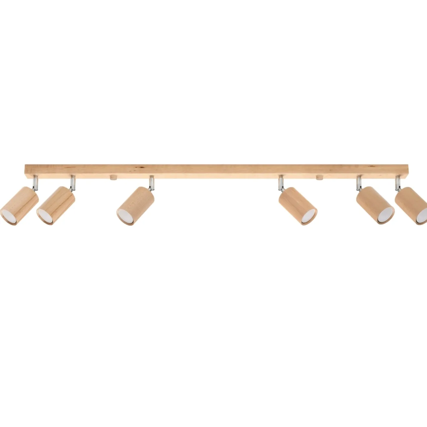 Plafondlamp Berg 6-Lichts Hout Naturel - Giga Meubel