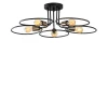Plafondlamp Circle Zwart 5-Lichts