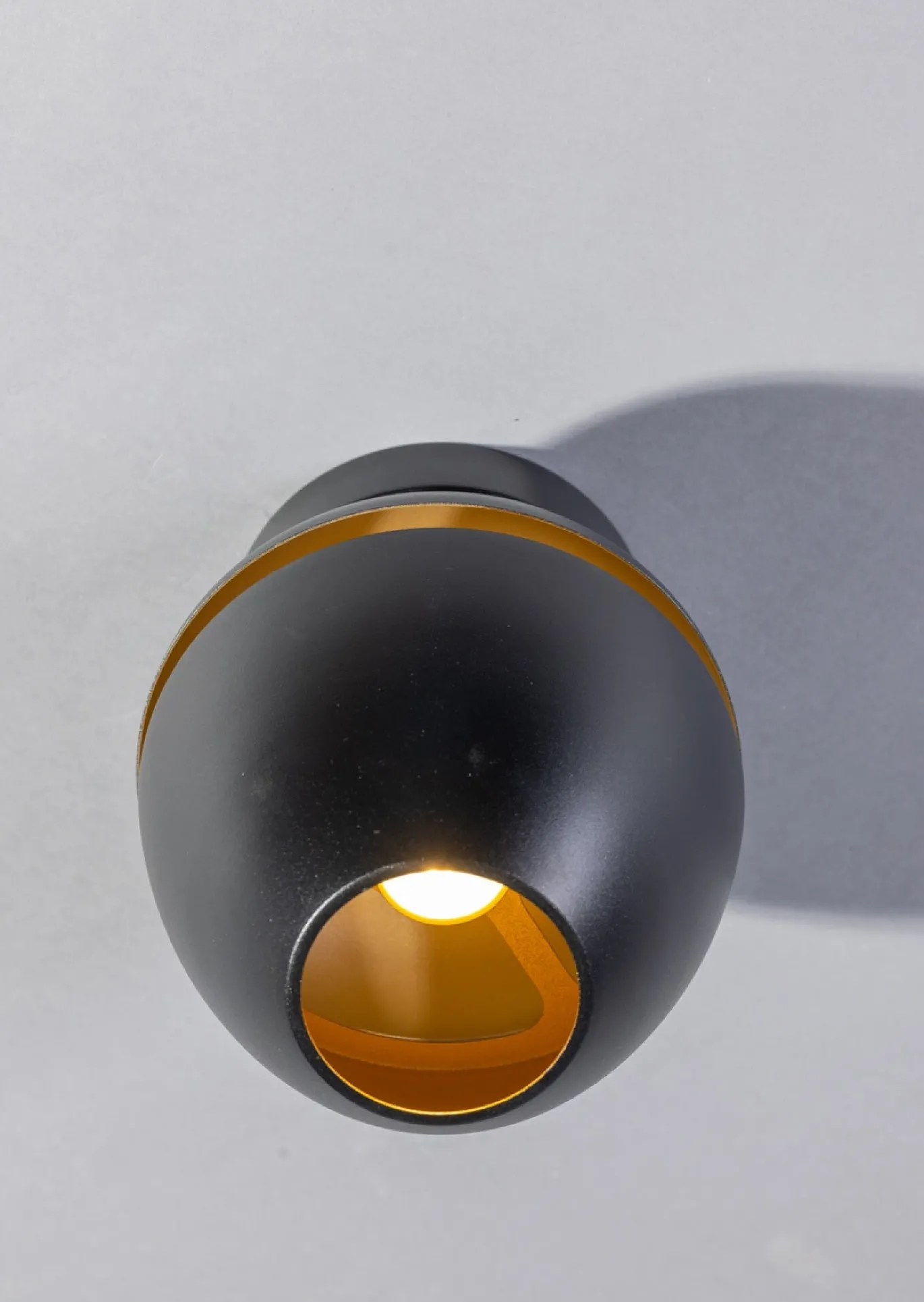 Plafondlamp Claire Zwart/Messing Ø15cm - Giga Meubel