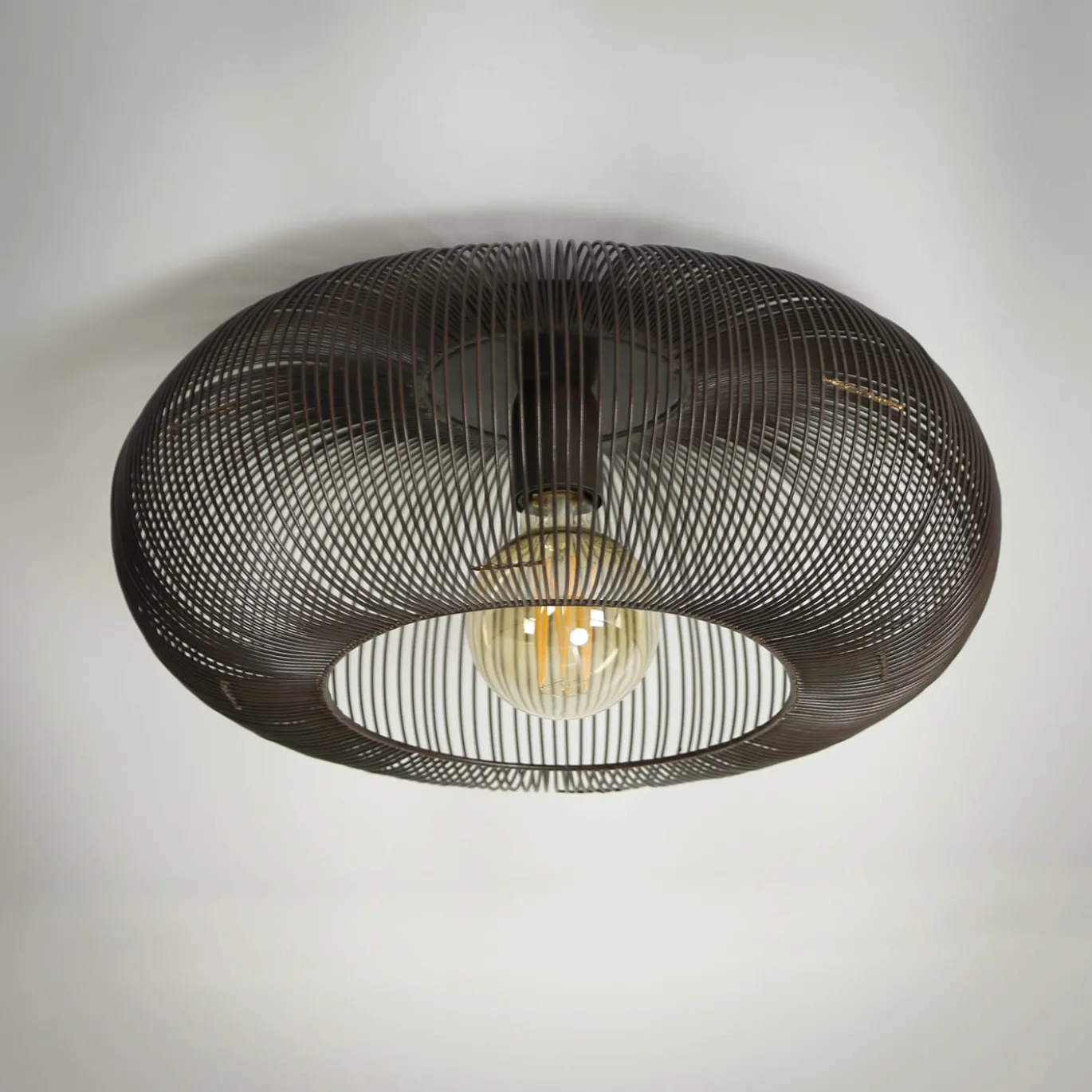 Plafondlamp 43cm Copper Twist - Giga Meubel