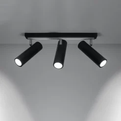 Plafondlamp Direzione 3-Lichts Zwart - Giga Meubel