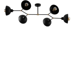 Plafondlamp Dram Zwart 6-Lichts