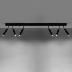 Plafondlamp Eyetech 6-Lichts Zwart - Giga Meubel