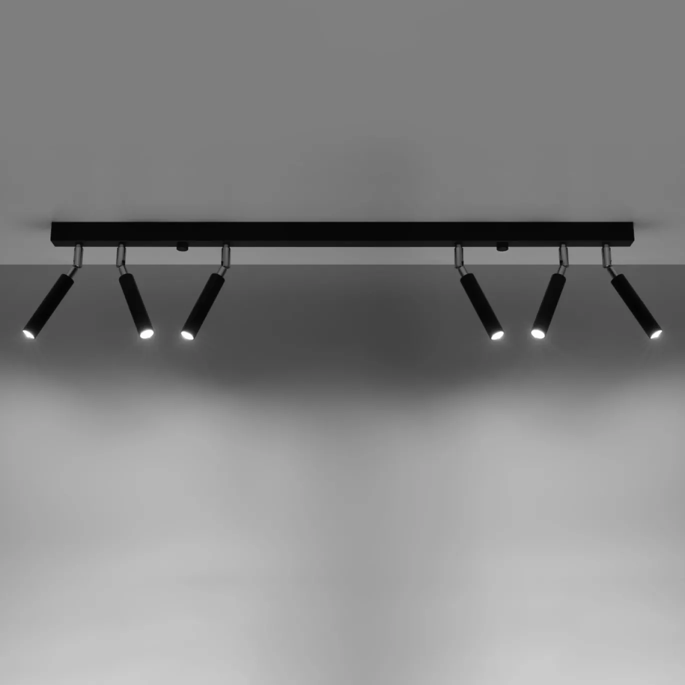 Plafondlamp Eyetech 6-Lichts Zwart - Giga Meubel