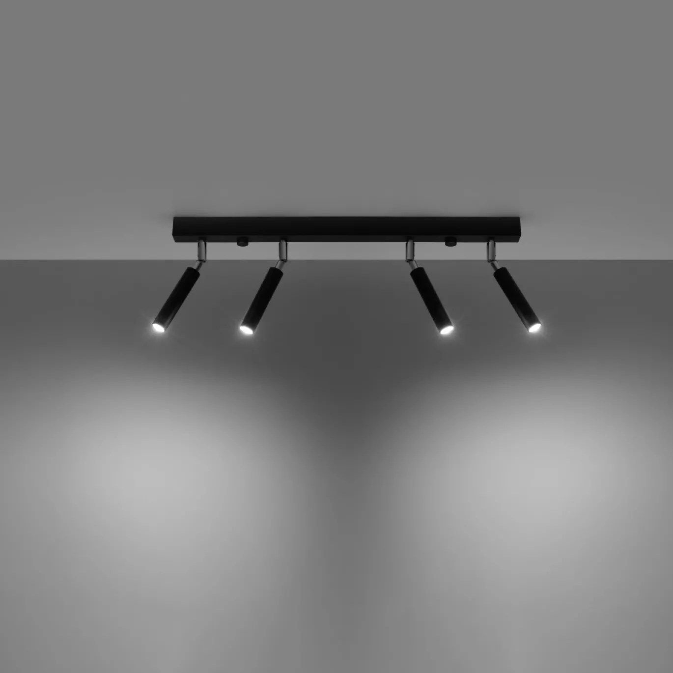 Plafondlamp Eyetech 4-Lichts Zwart - Giga Meubel