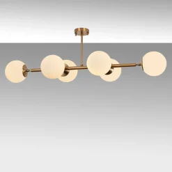 Plafondlamp Fazli Koper 6-Lichts