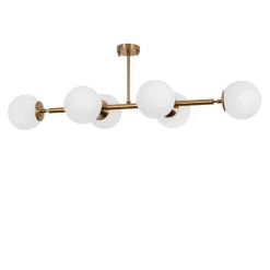 Plafondlamp Fazli Koper 6-Lichts