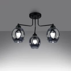 Plafondlamp Fillan 3-Lichts Zwart - Giga Meubel