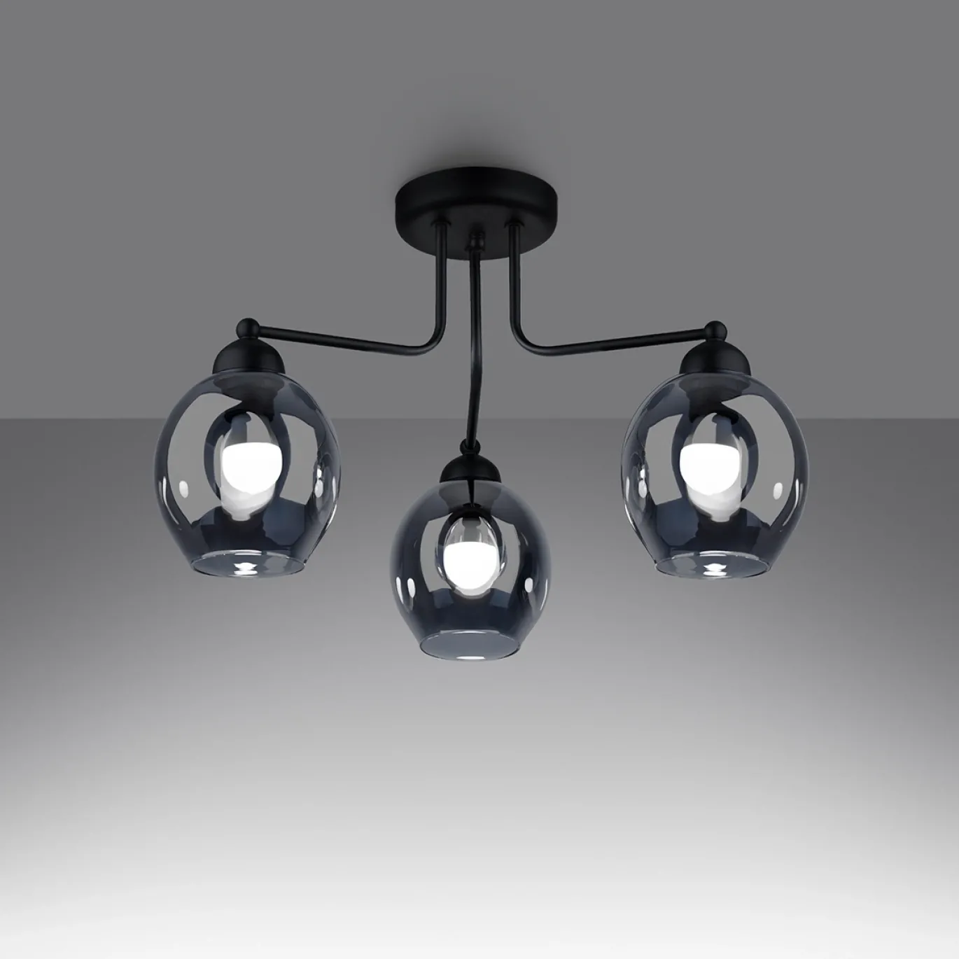 Plafondlamp Fillan 3-Lichts Zwart - Giga Meubel