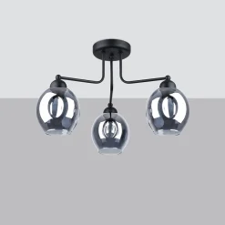 Plafondlamp Fillan 3-Lichts Zwart - Giga Meubel