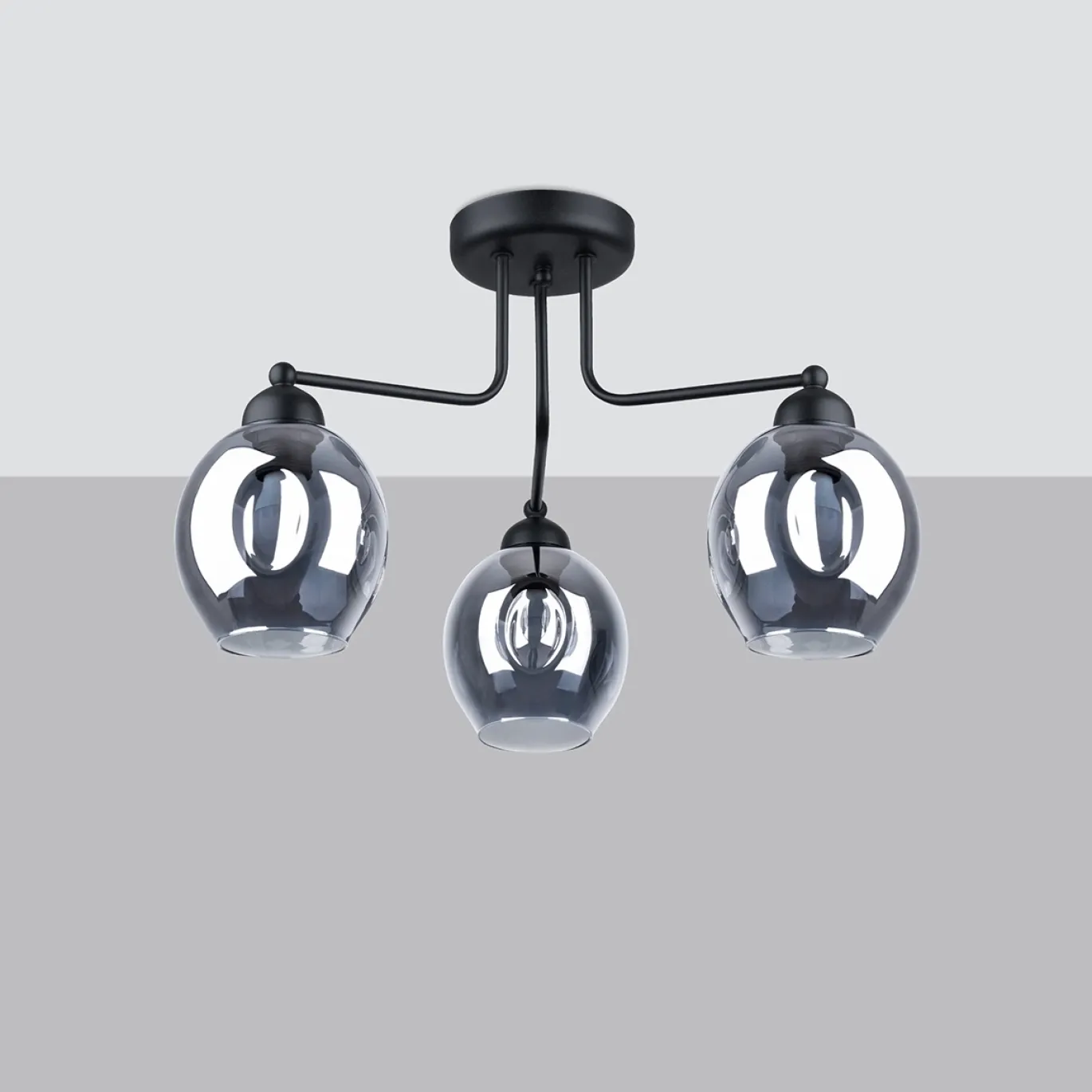 Plafondlamp Fillan 3-Lichts Zwart - Giga Meubel