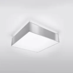 Plafondlamp Horus Vierkant Grijs 35x35cm - Giga Meubel