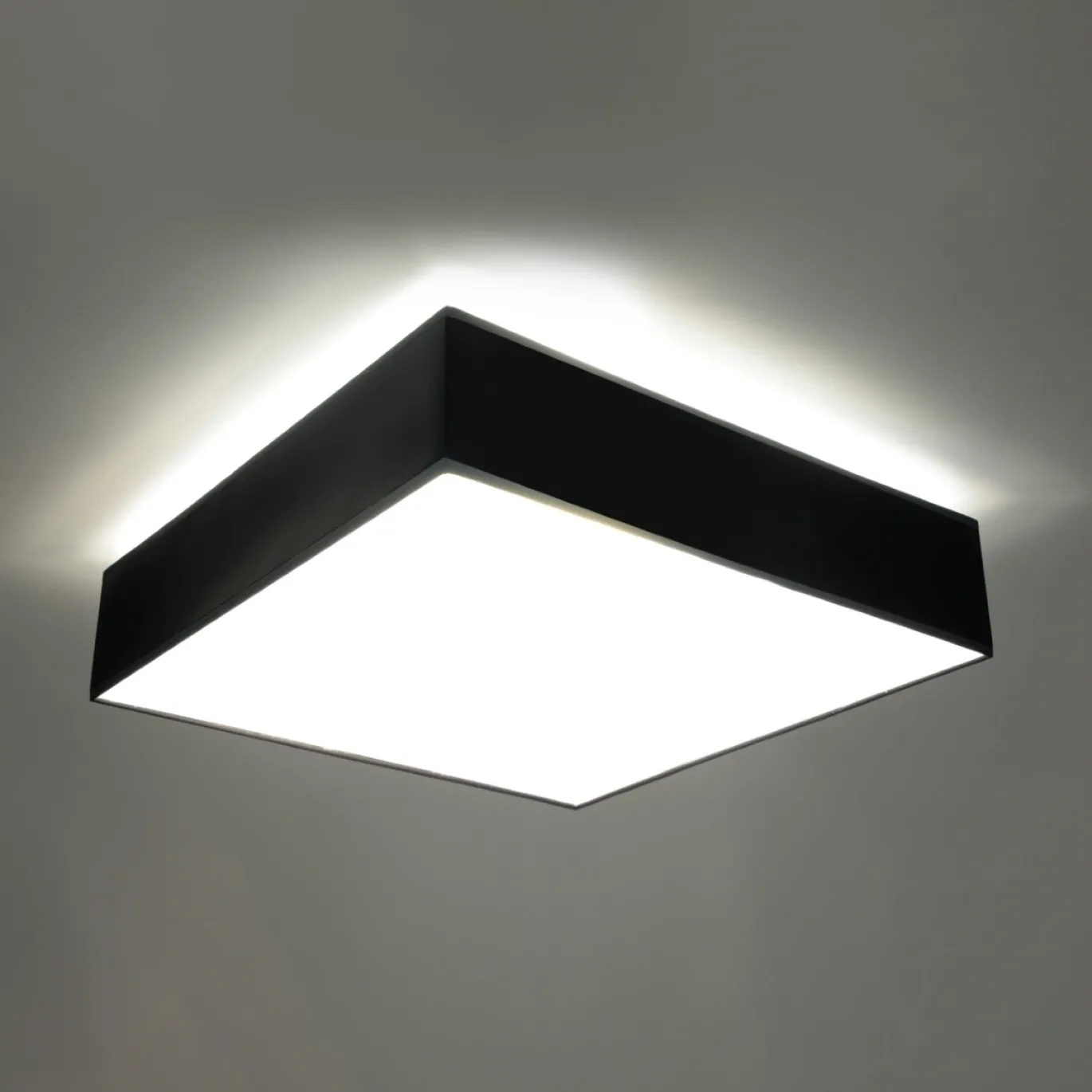 Plafondlamp Horus Vierkant Zwart 45x45cm - Giga Meubel