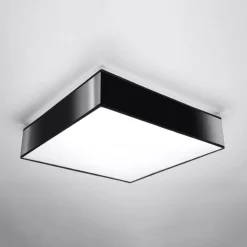 Plafondlamp Horus Vierkant Zwart 45x45cm - Giga Meubel