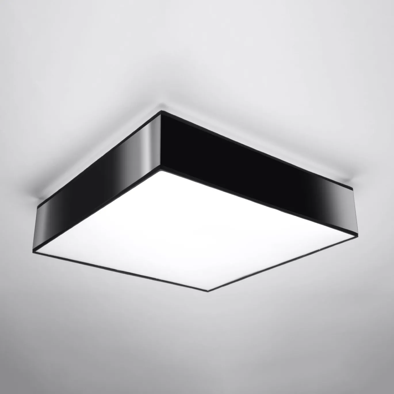 Plafondlamp Horus Vierkant Zwart 45x45cm - Giga Meubel