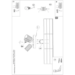 Plafondlamp Karbon Cluster 3-Lichts Wit - Giga Meubel