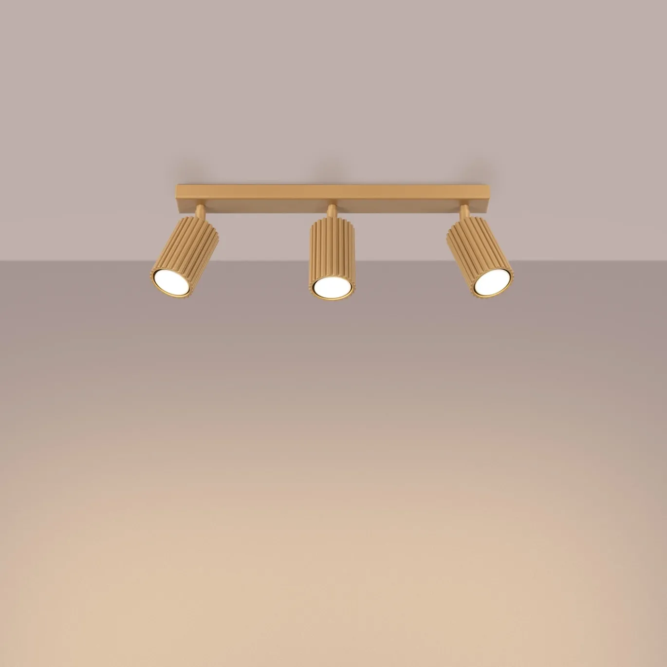 Plafondlamp Karbon Line 3-Lichts Goud - Giga Meubel