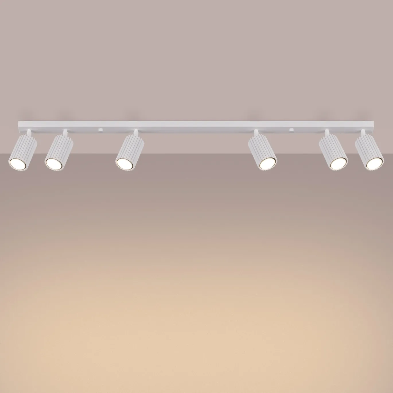 Plafondlamp Karbon Line 6-Lichts Wit - Giga Meubel