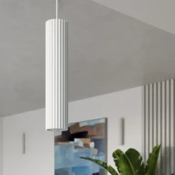 Plafondlamp Karbon Tube 1-Lichts Wit - Giga Meubel
