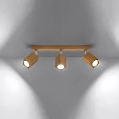 Plafondlamp Keke 3-Lichts Eikenhout - Giga Meubel