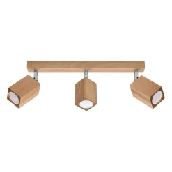 Plafondlamp Keke 3-Lichts Eikenhout - Giga Meubel