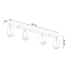 Plafondlamp Keke 4-Lichts Eikenhout - Giga Meubel