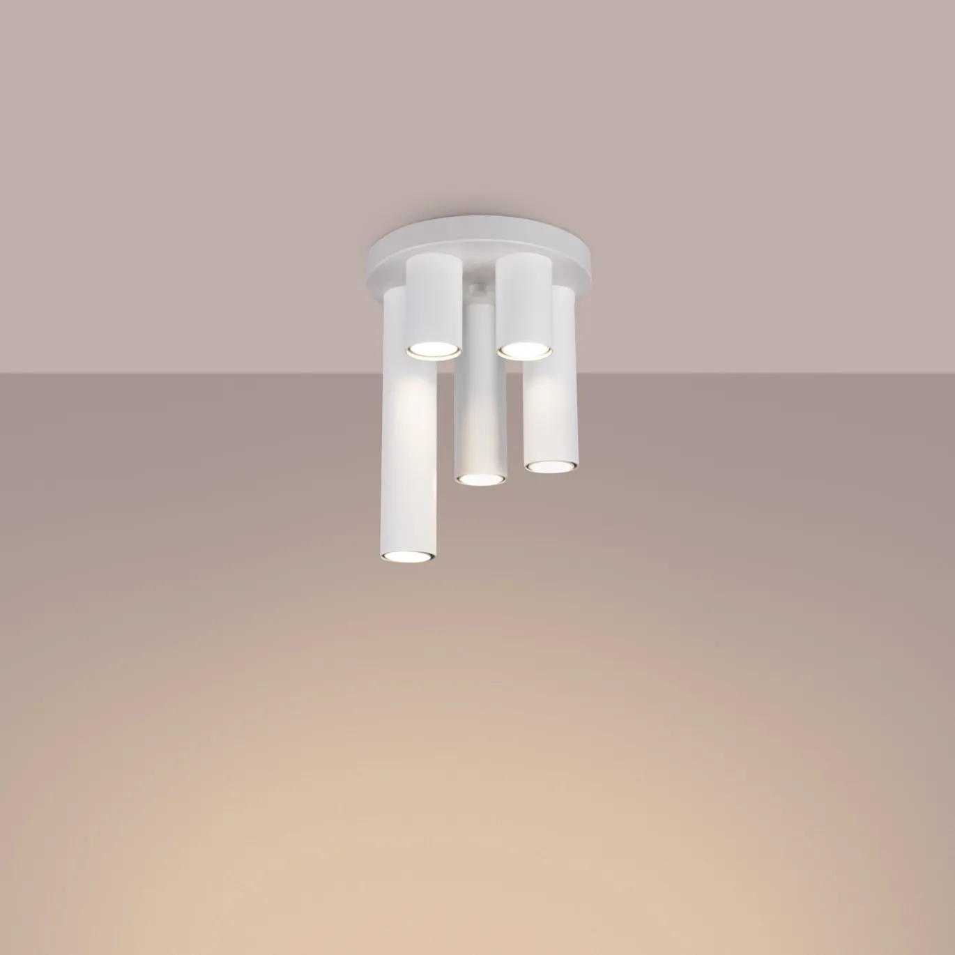 Plafondlamp Lagos 5-Lichts Wit - Giga Meubel
