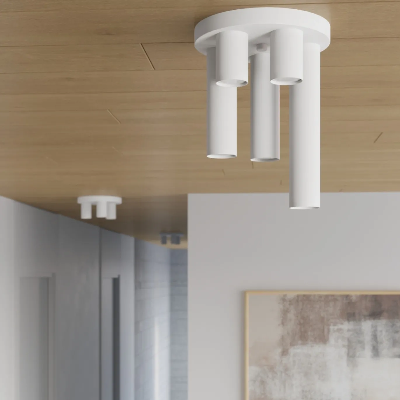 Plafondlamp Lagos 5-Lichts Wit - Giga Meubel
