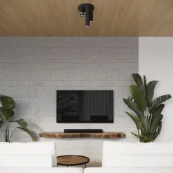 Plafondlamp Lagos 5-Lichts Zwart - Giga Meubel