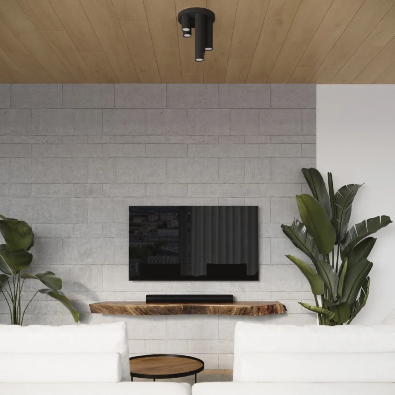 Plafondlamp Lagos 5-Lichts Zwart - Giga Meubel