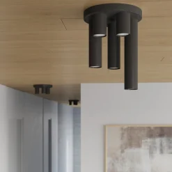 Plafondlamp Lagos 5-Lichts Zwart - Giga Meubel