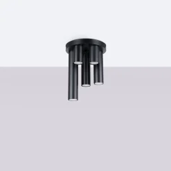Plafondlamp Lagos 5-Lichts Zwart - Giga Meubel