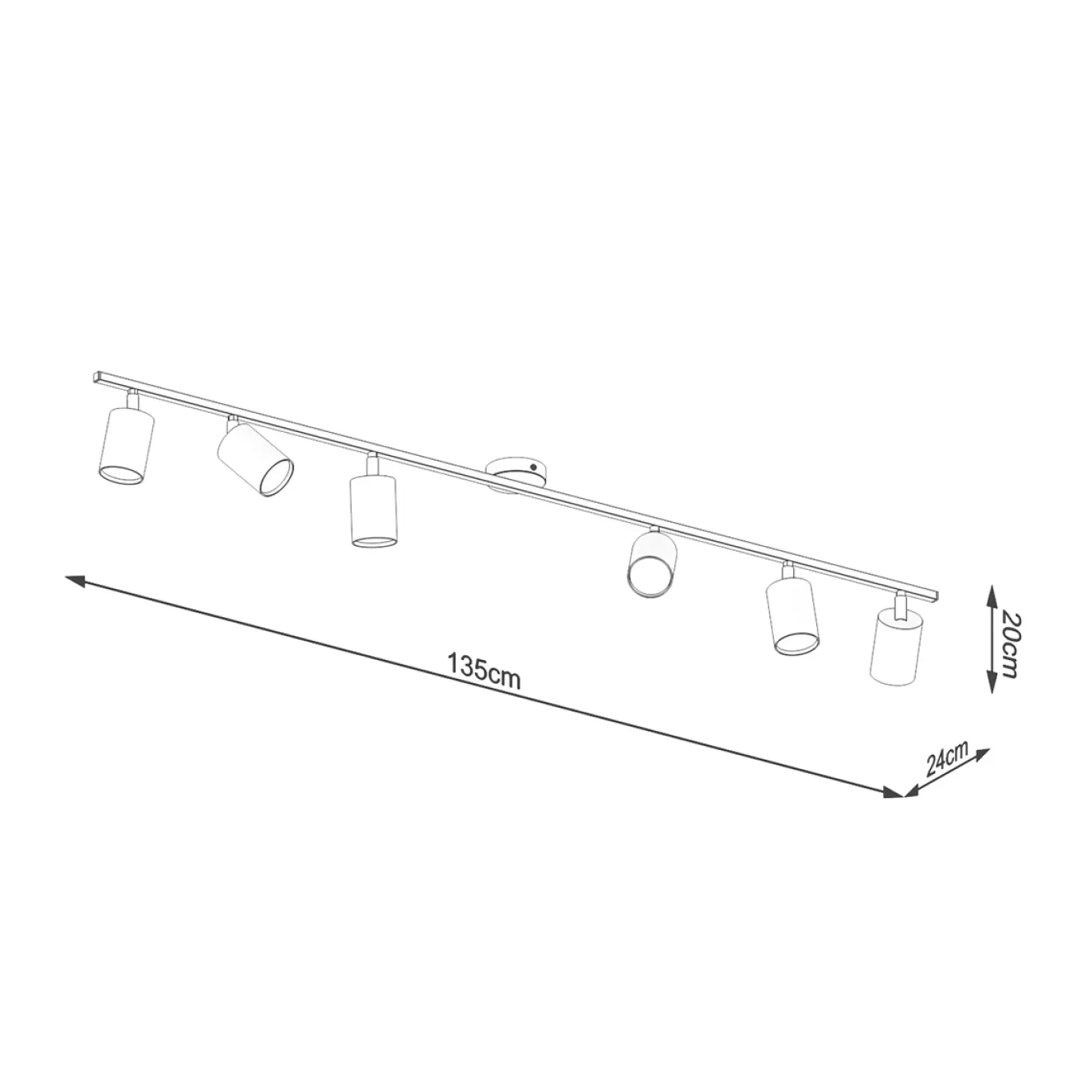Plafondlamp Lemmi 6-Lichts Wit - Giga Meubel