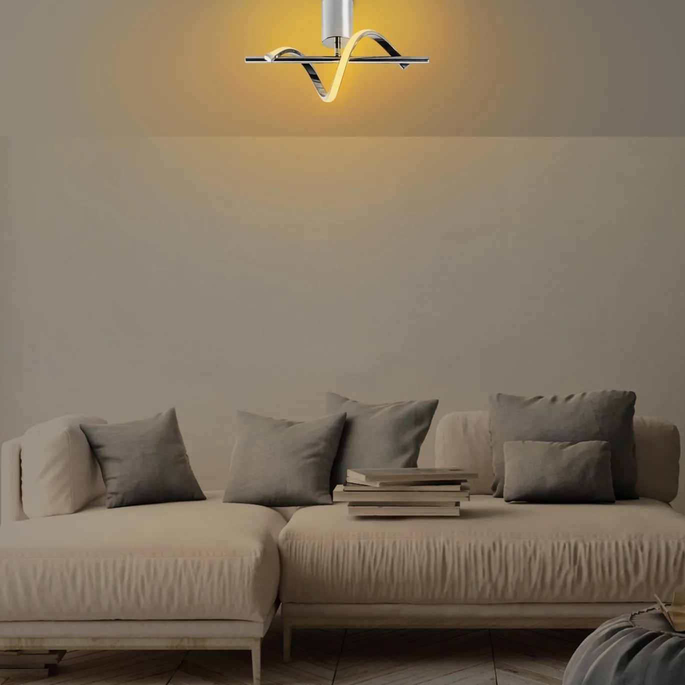 Plafondlamp Likma Chrome