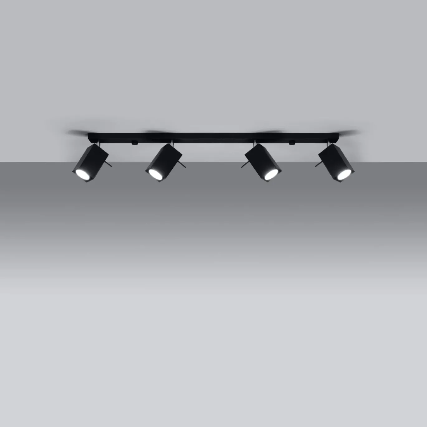 Plafondlamp Merida 4-Lichts Zwart - Giga Meubel