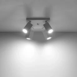 Plafondlamp Merida Vierkant Wit 4-Lichts - Giga Meubel