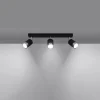 Plafondlamp Nero 3-Lichts Zwart/Chrome - Giga Meubel