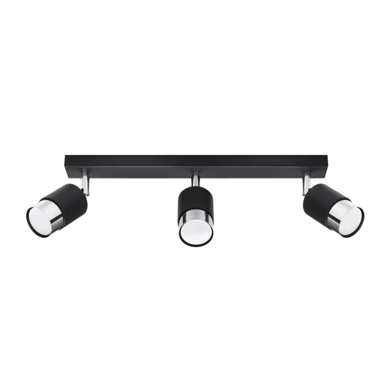 Plafondlamp Nero 3-Lichts Zwart/Chrome - Giga Meubel