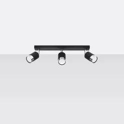 Plafondlamp Nero 3-Lichts Zwart/Chrome - Giga Meubel