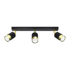 Plafondlamp Nero 3-Lichts Zwart/Goud - Giga Meubel