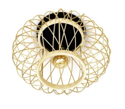 Plafondlamp Norah Rotan Naturel Ø30cm - Giga Meubel