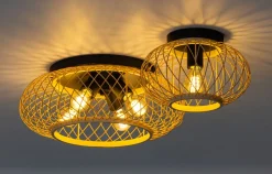 Plafondlamp Norah Rotan Naturel Ø30cm - Giga Meubel